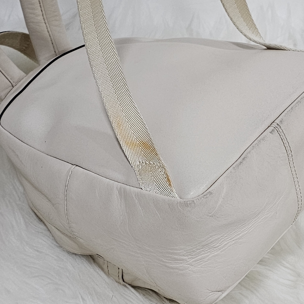 Coach Ivory Croc-Embossed Backpack - Picture 10 of 15